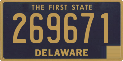 DE license plate 269671