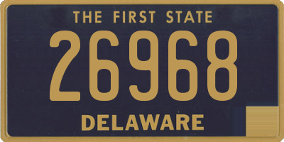 DE license plate 26968