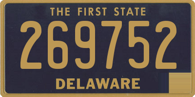 DE license plate 269752