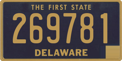 DE license plate 269781