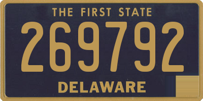 DE license plate 269792