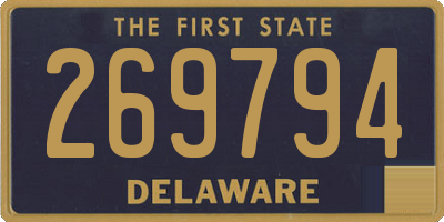 DE license plate 269794