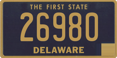 DE license plate 26980