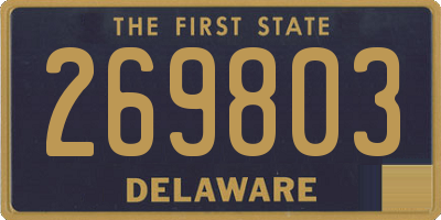 DE license plate 269803