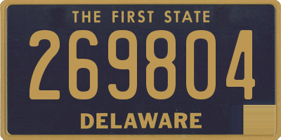 DE license plate 269804