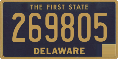 DE license plate 269805