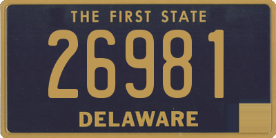 DE license plate 26981