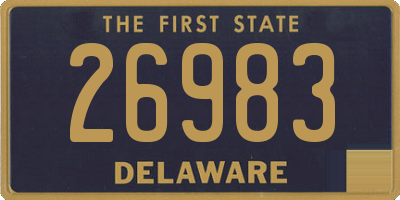 DE license plate 26983