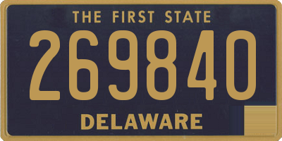 DE license plate 269840