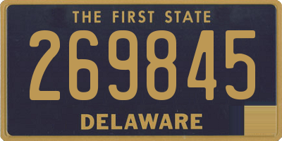 DE license plate 269845