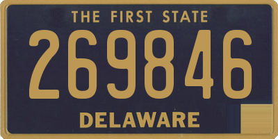 DE license plate 269846