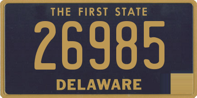 DE license plate 26985