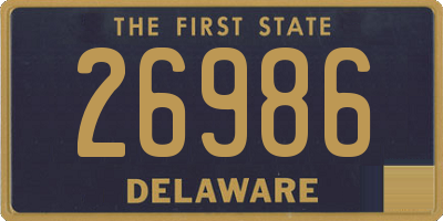 DE license plate 26986