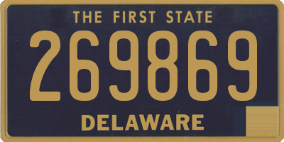 DE license plate 269869