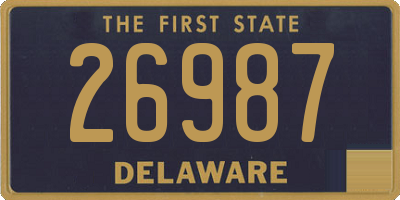 DE license plate 26987
