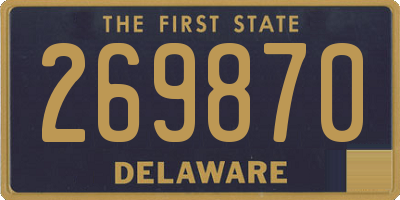 DE license plate 269870