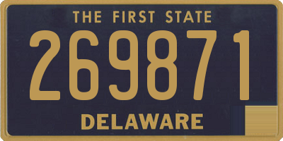 DE license plate 269871