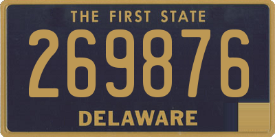 DE license plate 269876