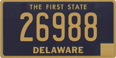 DE license plate 26988