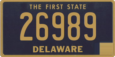 DE license plate 26989