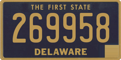 DE license plate 269958