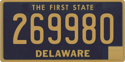 DE license plate 269980