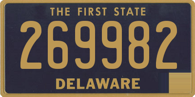 DE license plate 269982