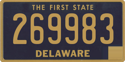 DE license plate 269983