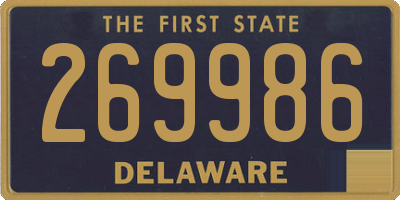 DE license plate 269986
