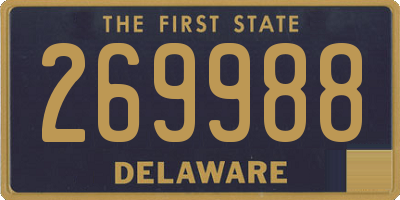 DE license plate 269988
