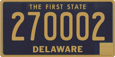 DE license plate 270002