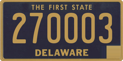 DE license plate 270003