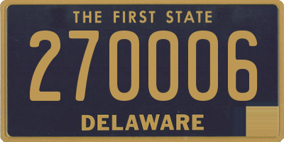 DE license plate 270006