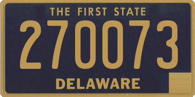 DE license plate 270073