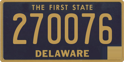 DE license plate 270076