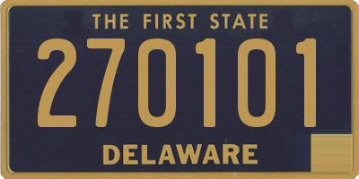 DE license plate 270101