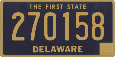 DE license plate 270158