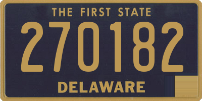DE license plate 270182