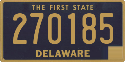 DE license plate 270185