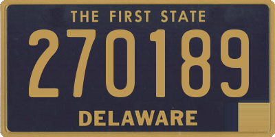 DE license plate 270189