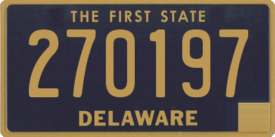 DE license plate 270197