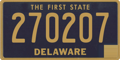 DE license plate 270207