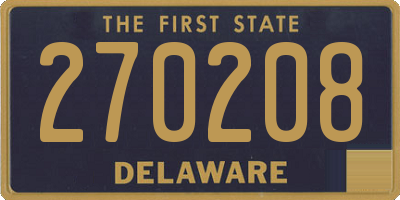 DE license plate 270208