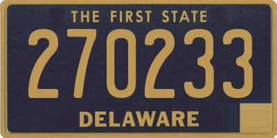 DE license plate 270233