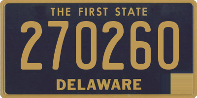 DE license plate 270260