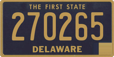 DE license plate 270265
