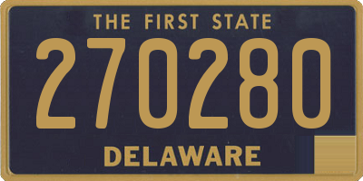 DE license plate 270280
