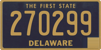 DE license plate 270299