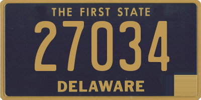 DE license plate 27034