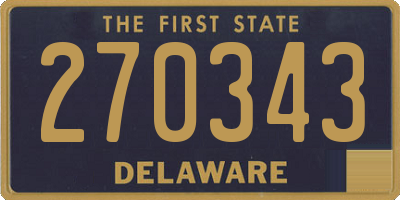 DE license plate 270343